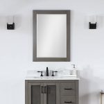 Ivy 28" Rectangular Bathroom Wood Framed Wall Mirror in Gray Pine