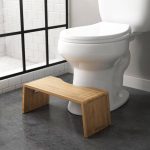 Squatty Potty Oslo Folding Bamboo Toilet Stool 7" Collapsible, Brown