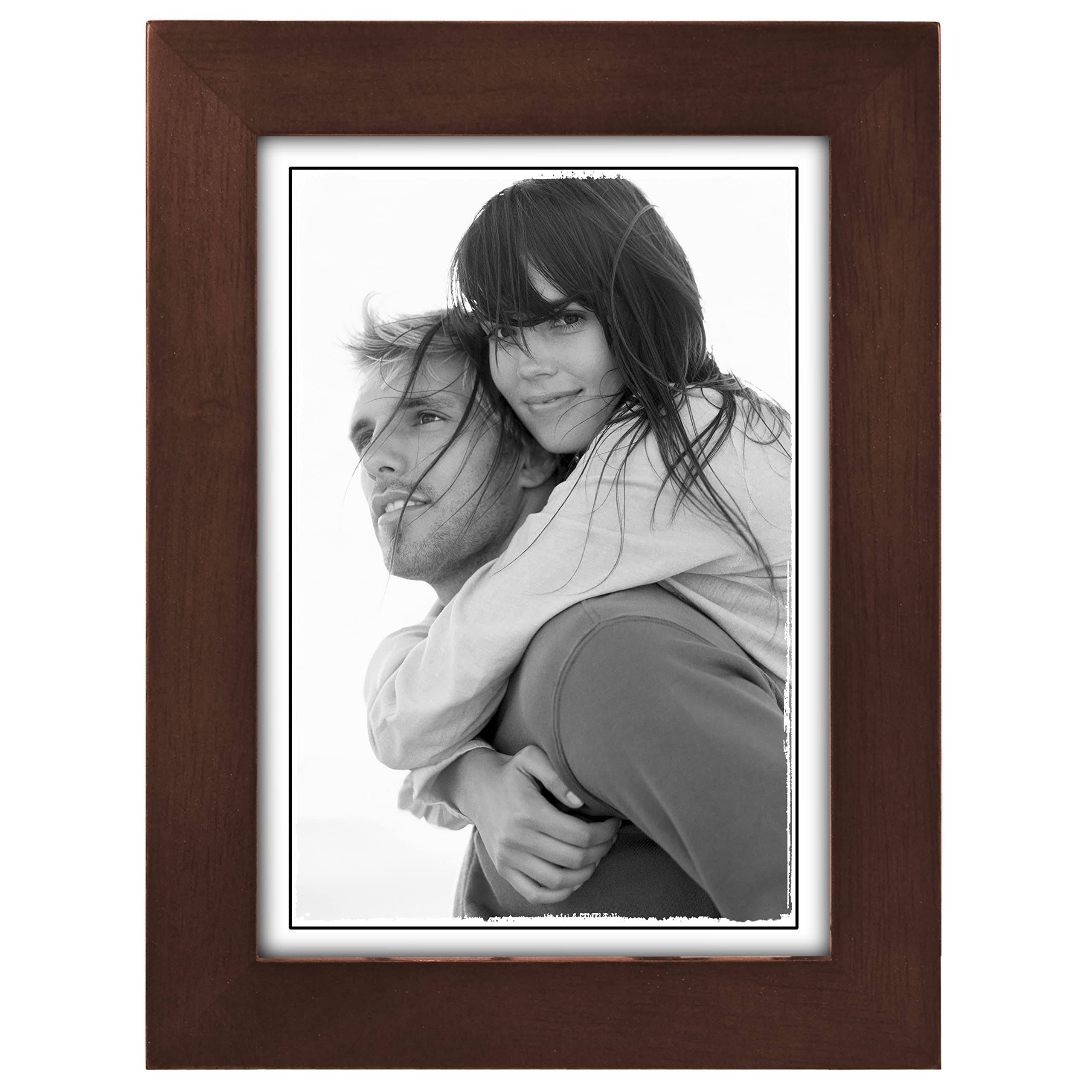 f3587b54c0ad6d74c81670200d9a716ce127e1729d7c76c8ed2835369922c84c.jpg Malden 5x7 Linear Dark Walnut Wood Frame - Image 1