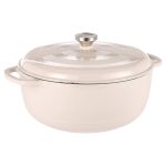 Lodge 7.5 Qt. Oyster Enameled Cast Iron Dutch Oven, White