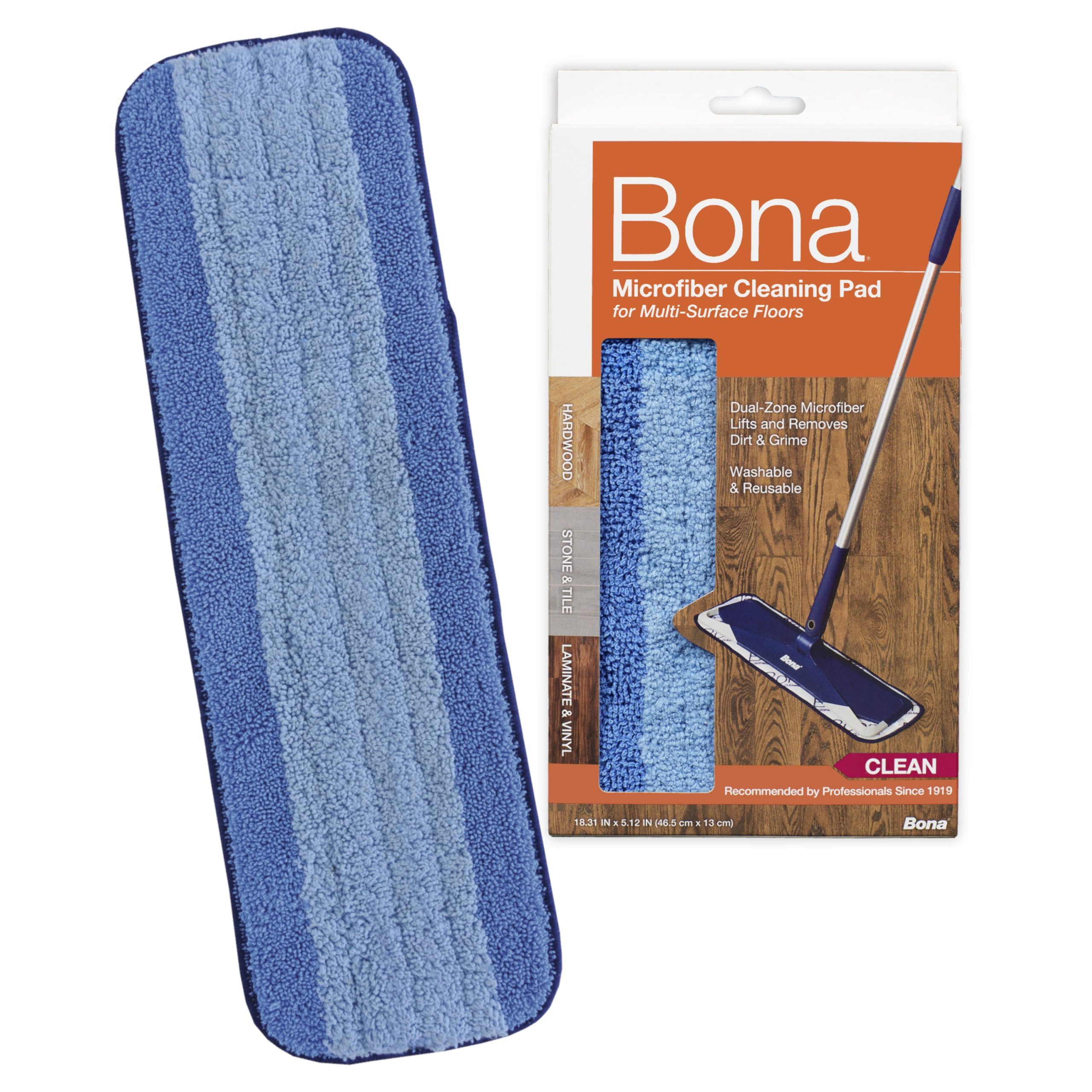f381f66d54d691e92b0278f99a09837097ac9125a1542475ff432bcc9a18f40c.jpg Bona Cleaning Pad, Microfiber - Image 1