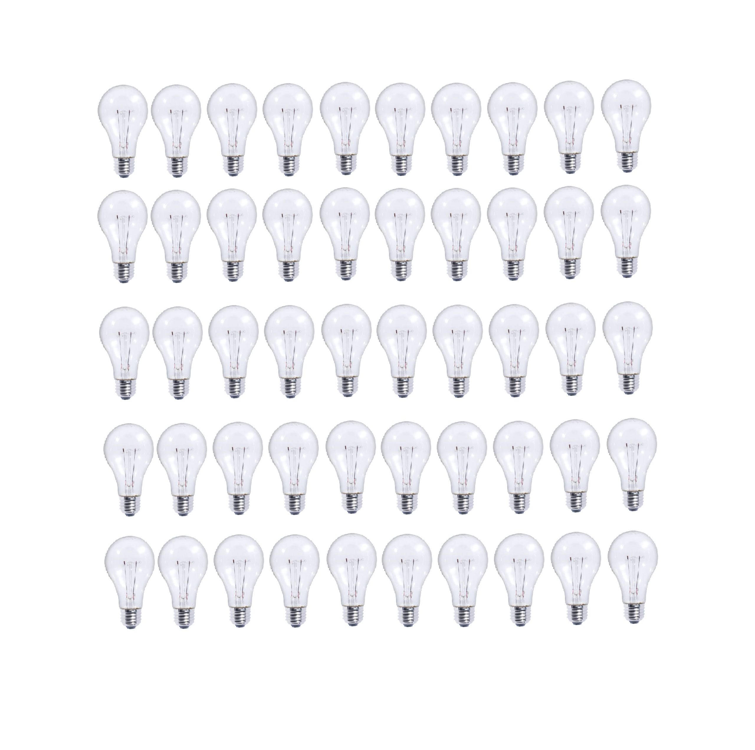 f38740147222953f2411c5f87e6ead59f86ca2d2fac8ac8e420b1ad48202811f.jpg Bulbrite 861944 25 Watt Dimmable Clear A19 Incandescent Light Bulbs with Medium E26 Base, 2700K Warm White Light - Pack of 25 - Image 1