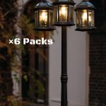 3-Head Rust Outdoor Post Light LUTEC