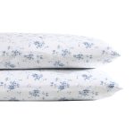 Laura Ashley Garden Muse Pillowcase Pair, Standard - Blue Cashmere