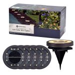 Member&s Mark 6 Piece LED Solar Disc Lights - Oil-Rubbed Bronze