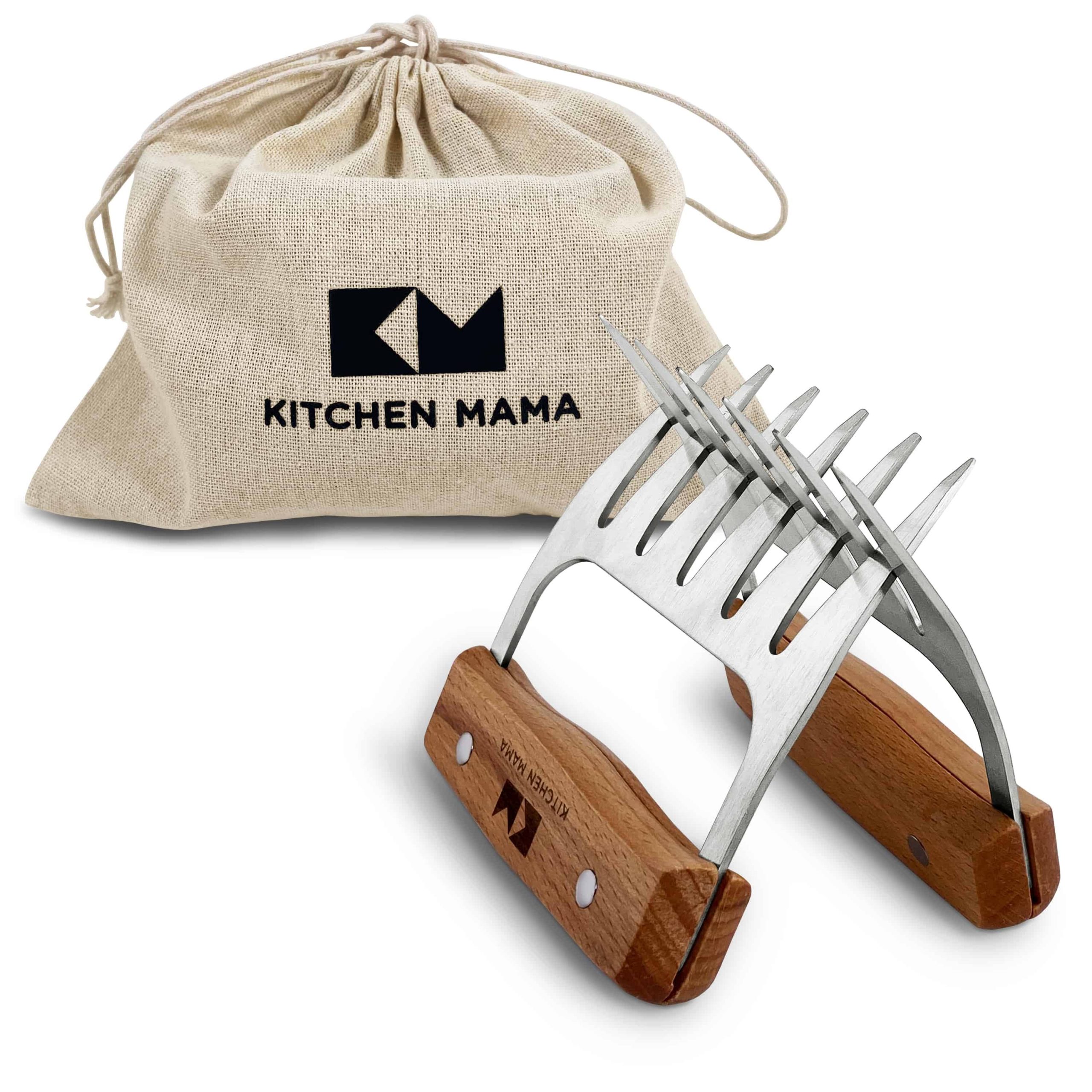 f44c31c41cf08863ba16e67d4aa8fb4630c15607d30be6a40cd169762b449515.jpg Kitchen Mama Meat Shredder Claws (A Set of 2) with Pouch Bag - Image 1