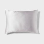 Standard 100% Silk Pillowcase with Hidden Zipper Light Gray - Threshold