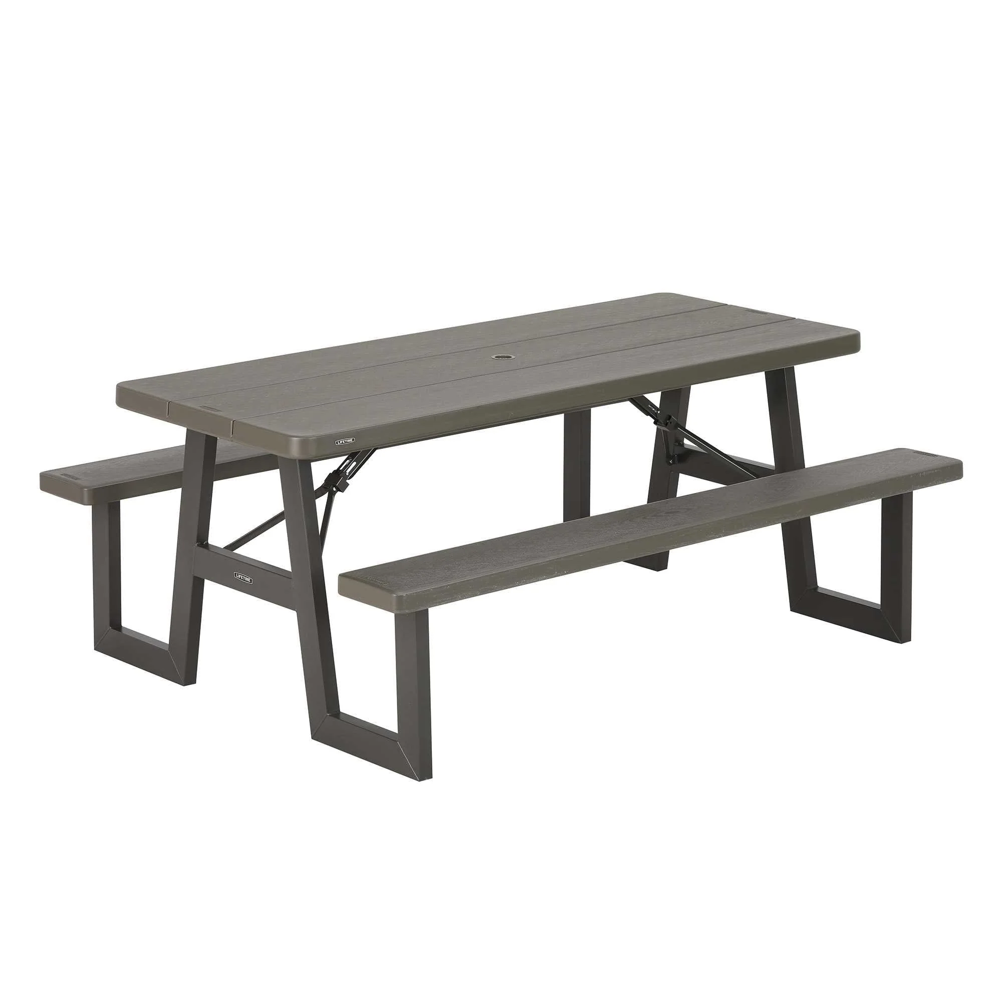 f46e2af70857c771fb8c3c569e8e3ad956ac5a2bb3a38a94c705ca987670e040.webp Lifetime 6 - Foot W - Frame Folding Picnic Table, 60233 - Image 1