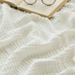 Emme Muslin Blankets Cotton White Throw Blanket for Couch 4-Layer Gauze Blanket Breathable Gauze Blanket All Season Soft and Lightweight Summer