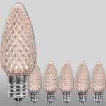Wintergreen Lighting OptiCore C9 LED Warm White Faceted Christmas Light Bulbs (25-Pack)