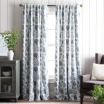 Martha Stewart Jakarta Back Tab Curtain Panel Pair - 95-Inch - Indigo