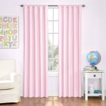 Eclipse Kids Microfiber Blackout Window Curtain, Pink, 42x84