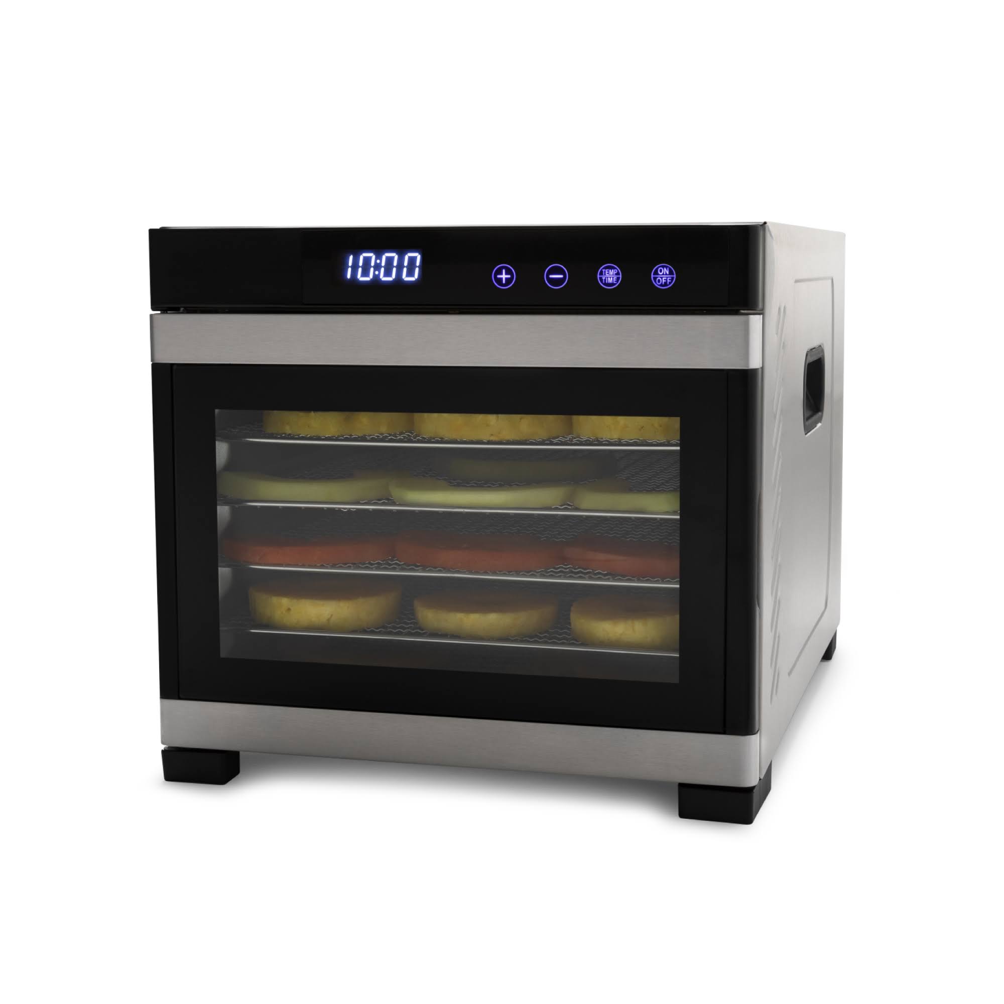 f504ba8acbe1cb004c4217b38bf028ea99f2c5d6ac5600a10f8b931738595845.jpg ChefWave Secco Pro Food Dehydrator with 6 Drying Racks Stainless Steel - Image 1