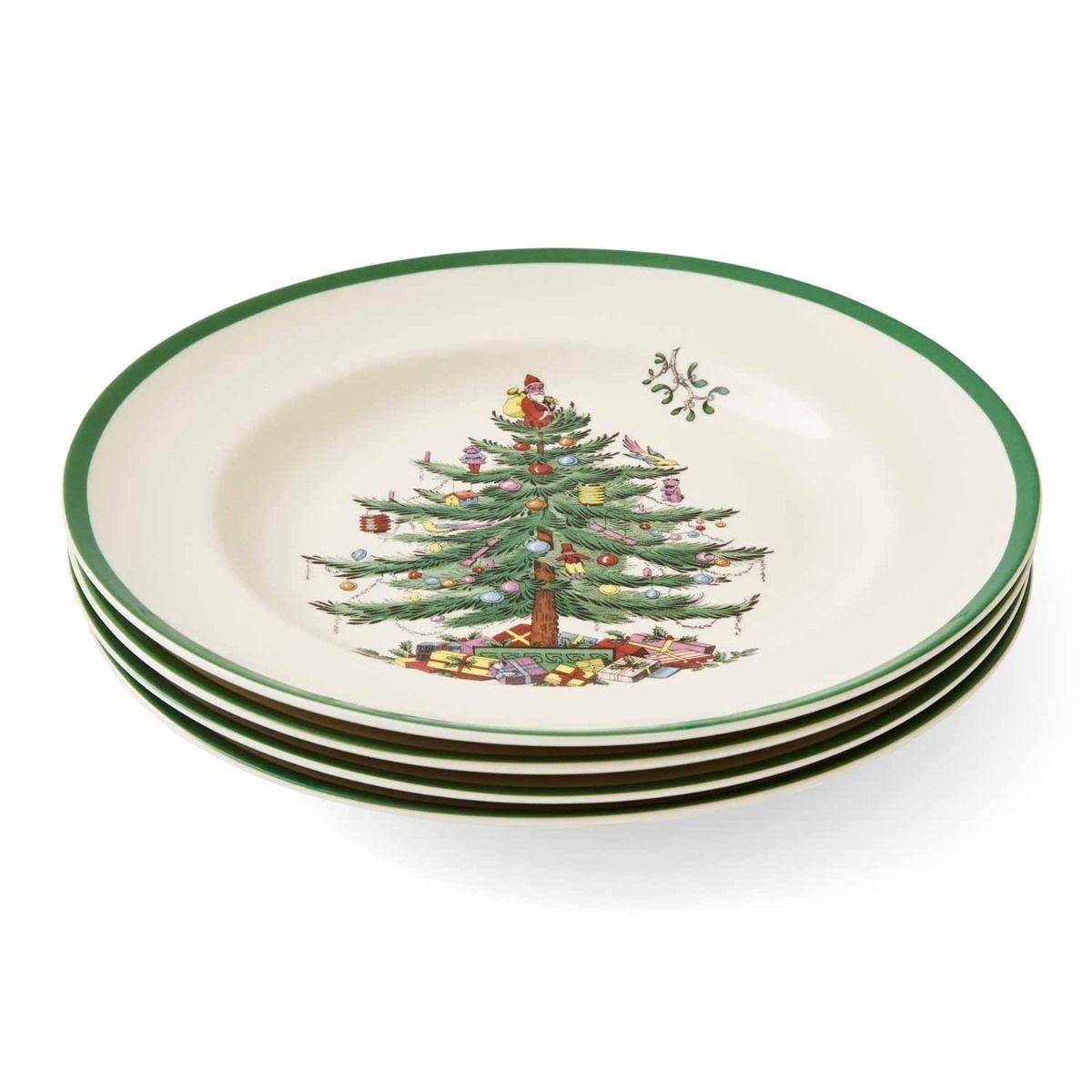 f50510479dad6f08ff0287031b332fdac7ac74bc61fa588ea59ff7ff3d16cd95.jpg Spode Christmas Tree Dinner Plates Set of 4 - Image 1