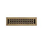 Signature Hardware 929149-2-10 Honeycomb Brass Floor Register - Brass, Gold