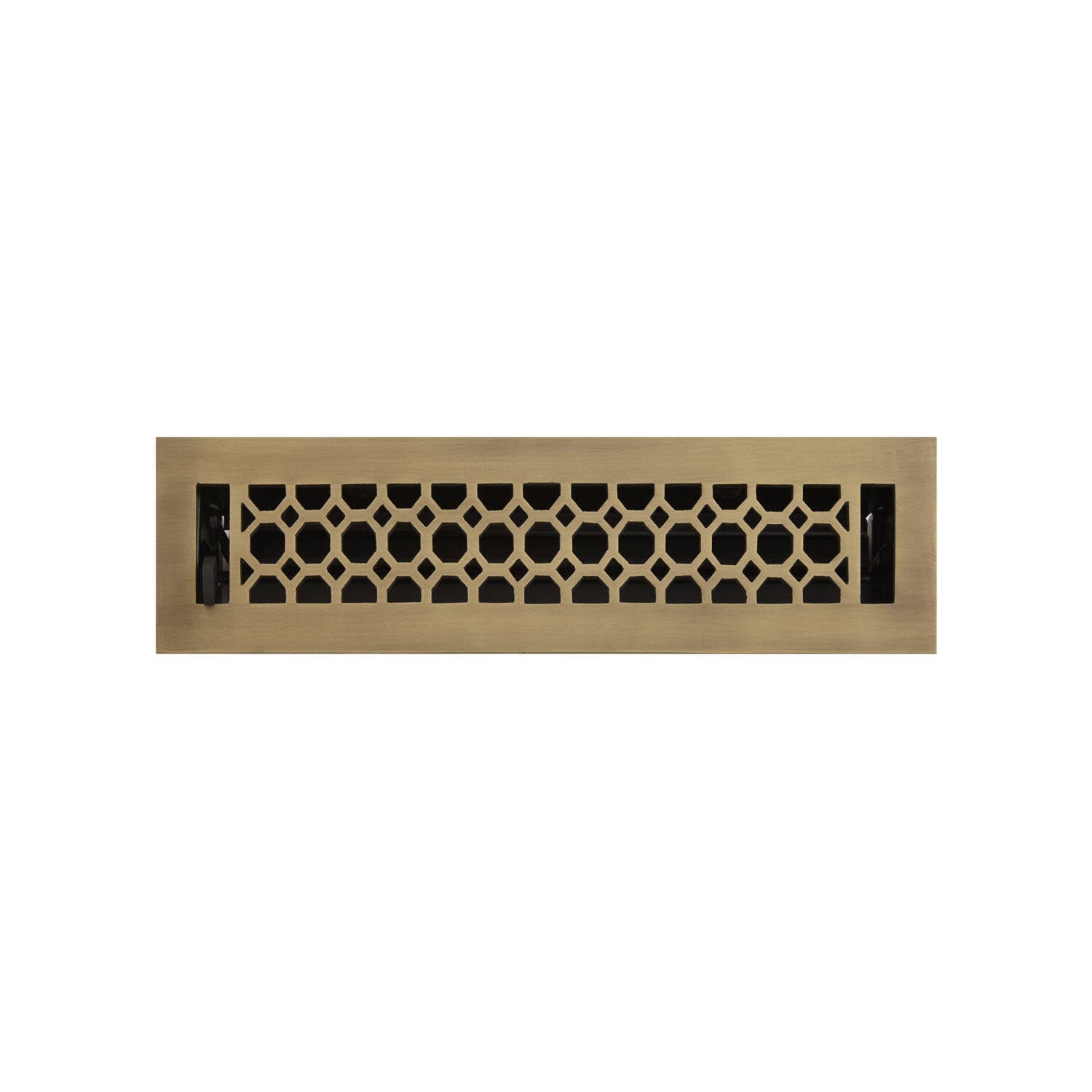f50dfe90da270c526433660c5648e5549ed2dc074016ba387bc45807cbfdf93f.jpg Signature Hardware 929149-2-10 Honeycomb Brass Floor Register - Brass, Gold - Image 1