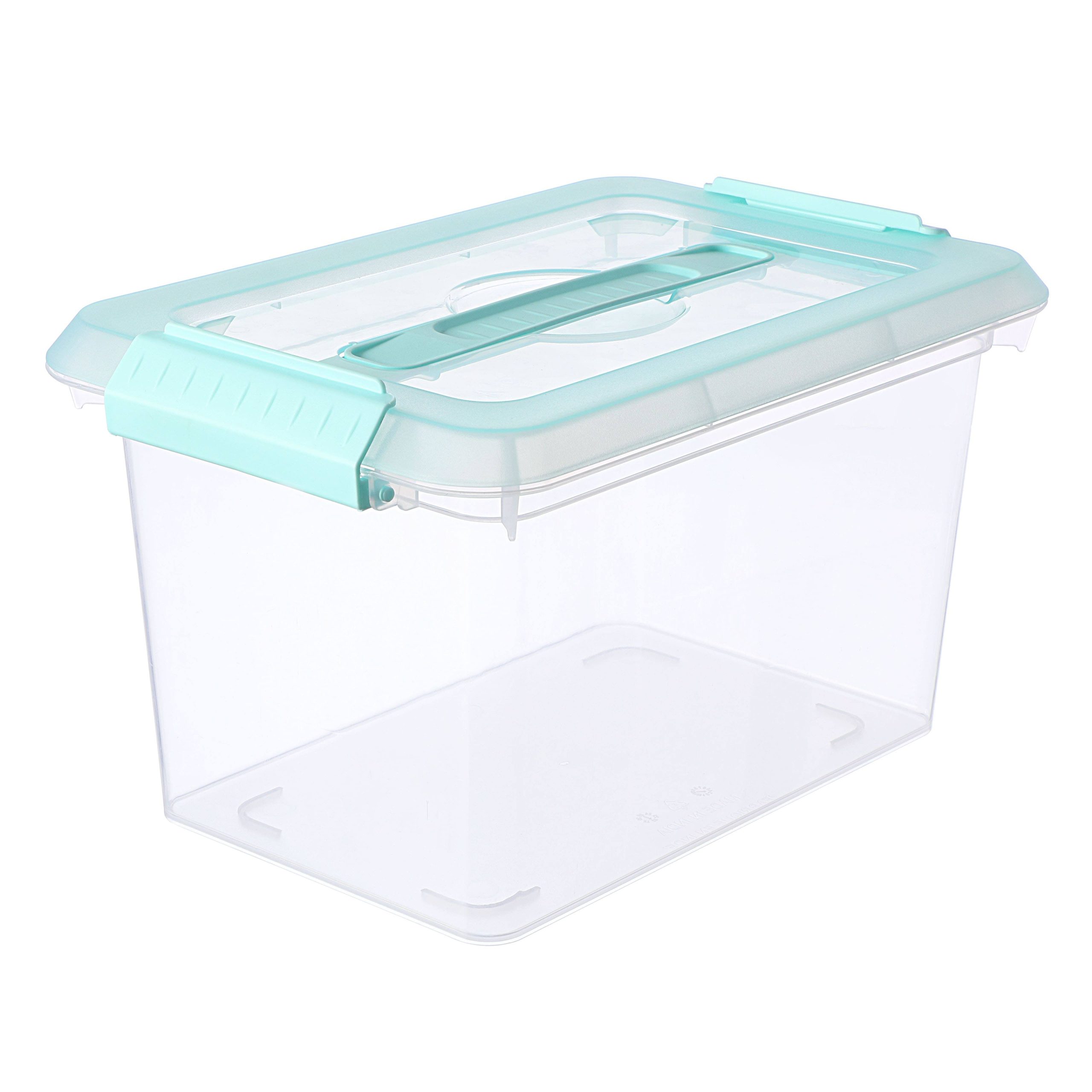 f50f0255387bd111fa7e2d5c2d29abf68a960161d6758fc9adc05a432c5807bc.jpg 6.2qt. Storage Bin with Lid by Simply Tidy in Mint | Michaels - Image 1