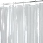 Interdesign 72 in. H x 72 in. W Clear Shower Curtain Liner Vinyl