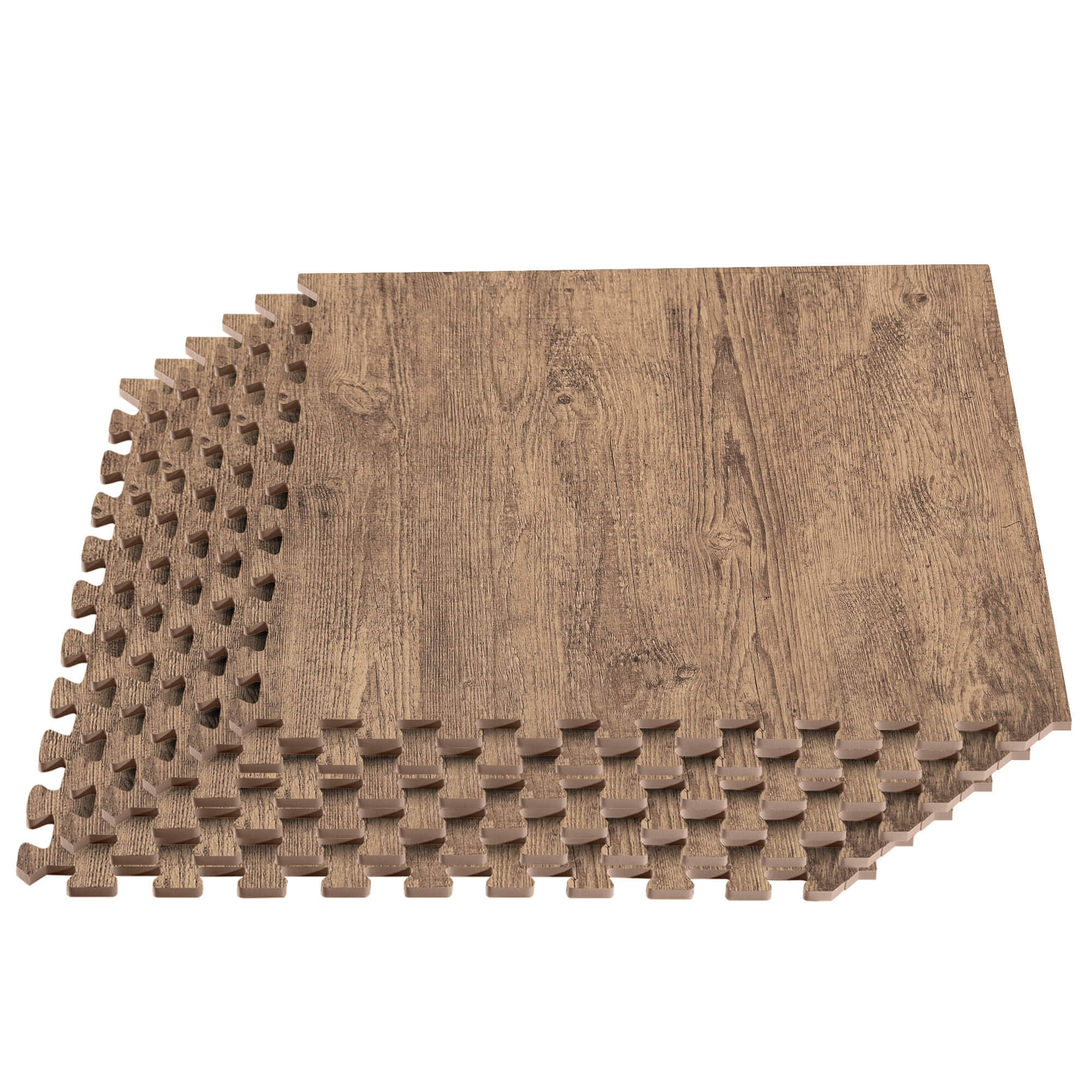 f53120d04f4fbc570fb6b5db8d044b37a86c311ed2ac54b67a7107f782611ac2.jpg 3/8" Forest Floor Farmhouse Collection Printed Foam Mats | We Sell Mats Barnwood Brown - Image 1