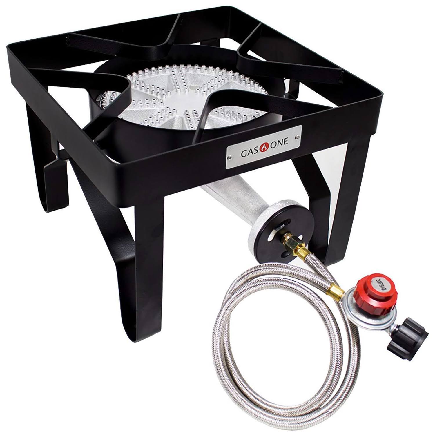 f5499576e6980f52af5458c7500b7bccec382642f9dddb909a701835a7ffb5f1.jpg Gasone Square Heavy Duty Single Burner Outdoor Stove Propane GAS Cooker - Image 1