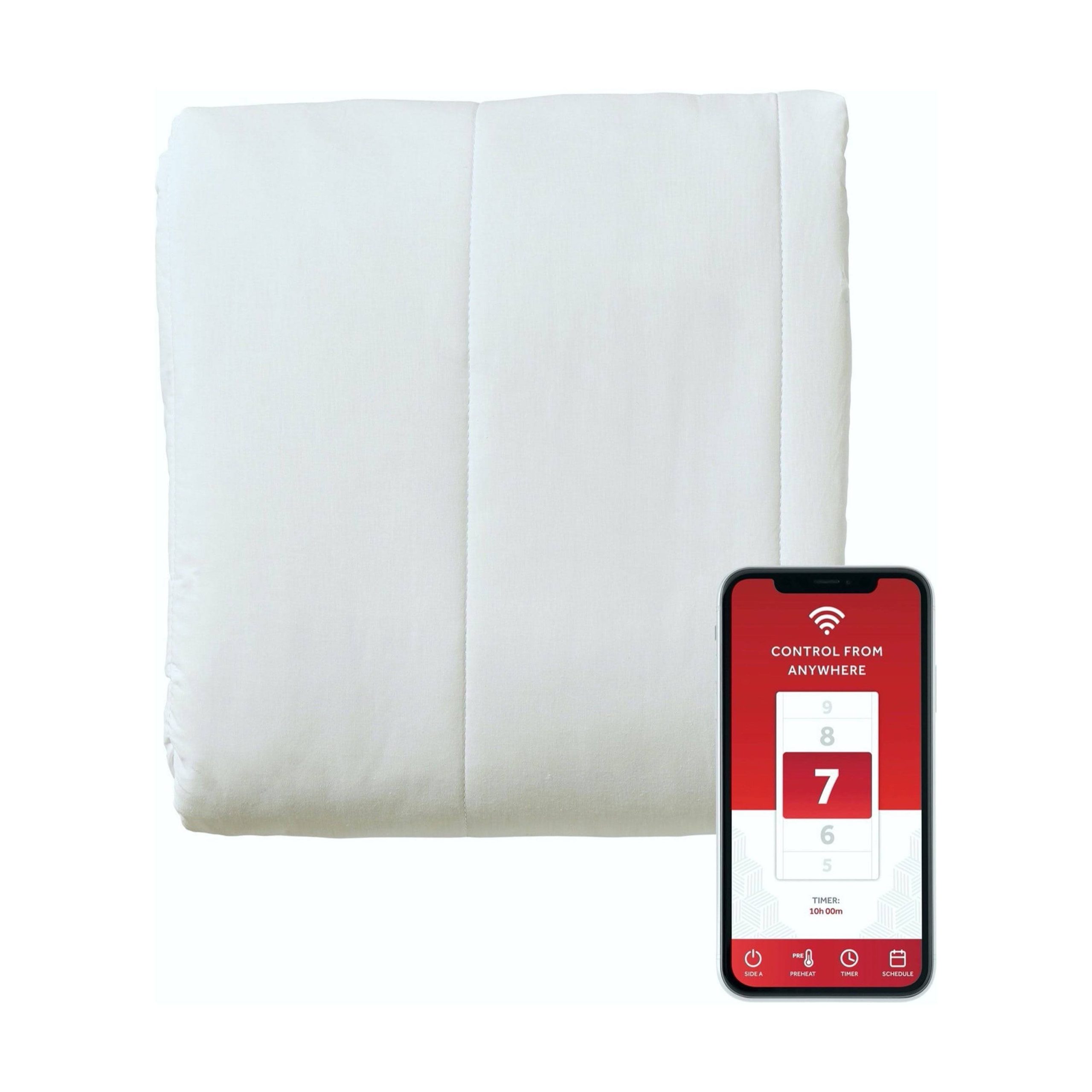 f58ff9cee6ca61321bbf01a53f02da62a1dee830fc76f1c4c2cd6194ae9f4055.jpg Sunbeam Full Size Electric Mattress Pad with Digital Controller and Wi-Fi Connection - Image 1
