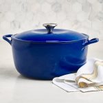 The Cellar Enameled Cast Iron 6-Qt. Round Dutch Oven, Created for Macy's - Navy
