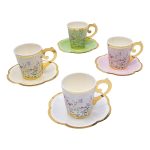 Fun Express Cottagecore Butterflies & Floral Design Paper Tea Cups & Saucers - 8 Ct.
