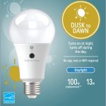 GE LED+ Dusk to Dawn 100-Watt EQ A21 Daylight LED Light Bulb