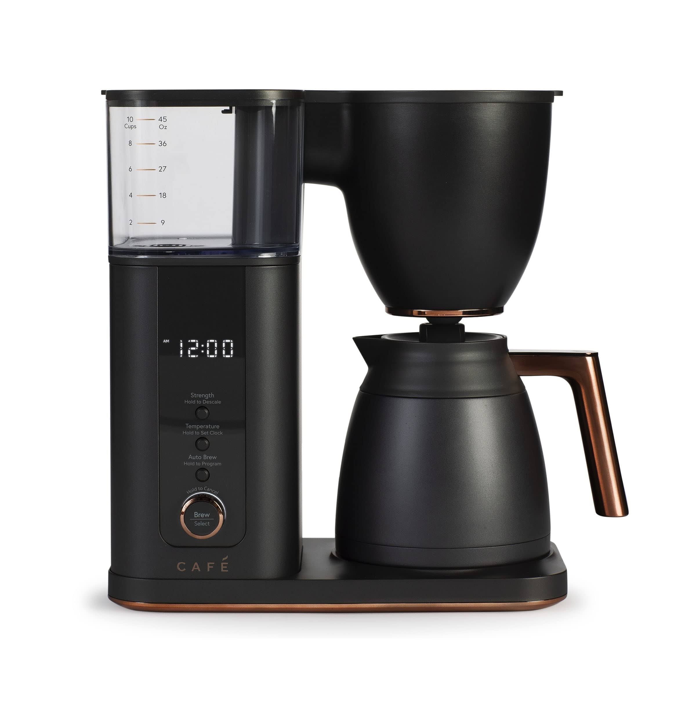 f5caf26817229fab45382937f0d40a8d0e1494764b63e22e033be44b66f26e78.jpg Caf�� Specialty Drip Coffee Maker with Glass Carafe, 10 Cups, Matte Black - Image 1