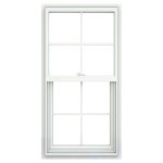 JELD-WEN V-2500 Vinyl Double Pane Double Strength New Construction Single Hung Window (Rough Opening: 24-in x 48-in; Actual: 23.5-in x 47.5-In)