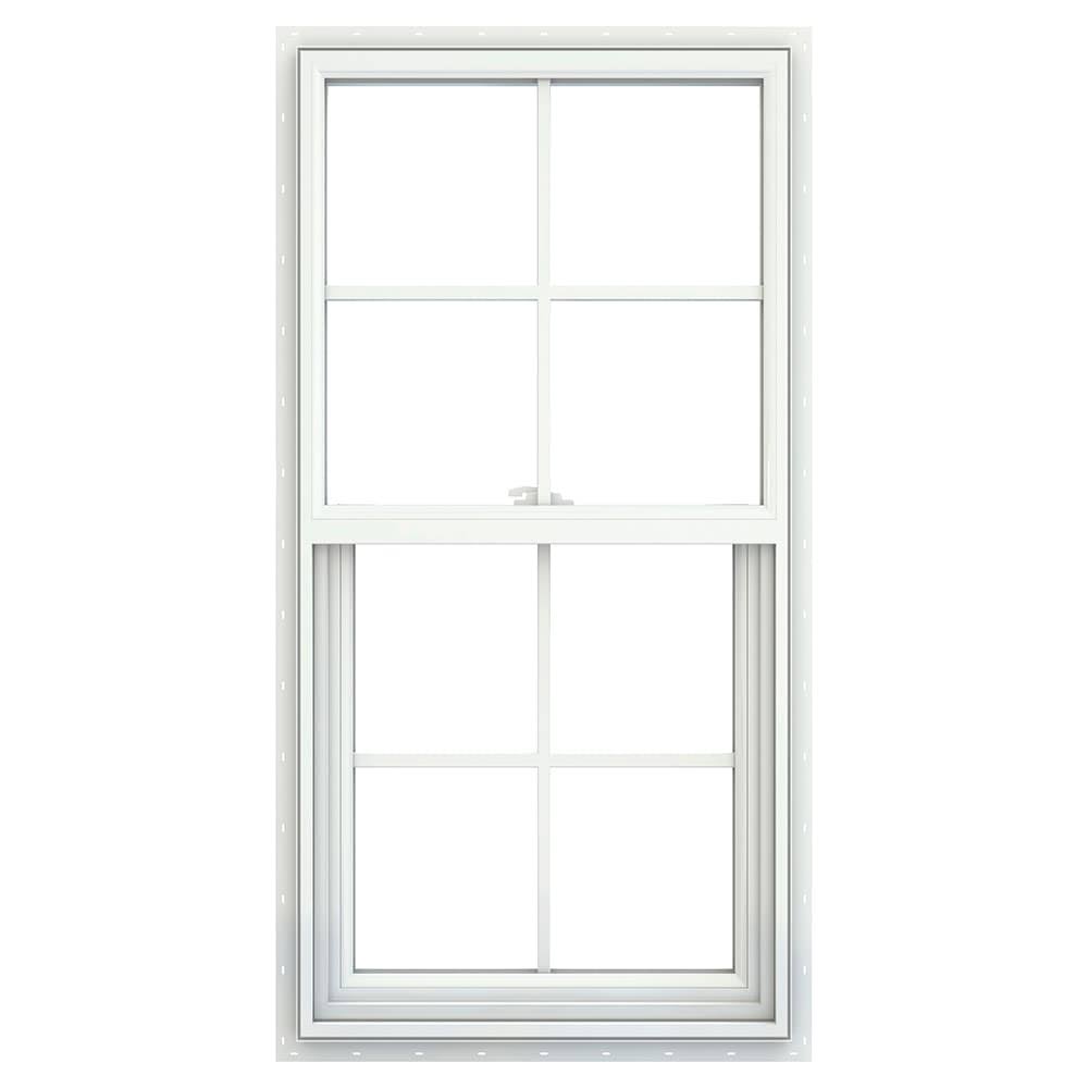 f609e291814080dd5279d9006f4cddb0d62c7fd176df00f3ae5b7c81e2e23976.jpg JELD-WEN V-2500 Vinyl Double Pane Double Strength New Construction Single Hung Window (Rough Opening: 24-in x 48-in; Actual: 23.5-in x 47.5-In) - Image 1