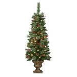 4ft Pre-Lit LED Carolina Porch Artificial Christmas Tree - Haute Decor