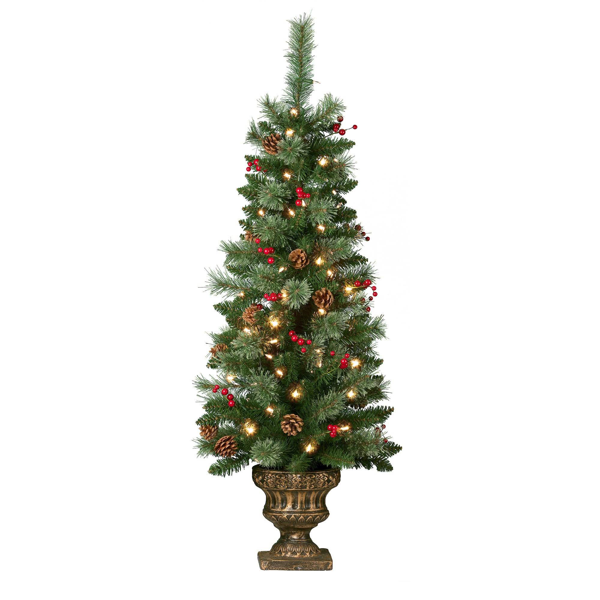 f65839cefc58735f7f3cd129adadbac75386a20d9afdb6a7e7fe3bdddcf20574.jpg 4ft Pre-Lit LED Carolina Porch Artificial Christmas Tree - Haute Decor - Image 1