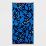 XL Jacquard Fish Beach Towel Navy - Sun Squad