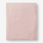 The Company Store Gossamer Rose Water Solid Cotton Queen Woven Blanket