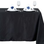 Efavormart 54X96 Black Wholesale Linens Polyester Tablecloths Rectangle Banquet Linen Wedding Party Restaurant Tablecloth
