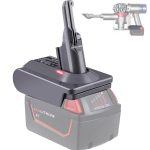 BTRUI for Dyson V8 Battery Adapter for Milwaukee M18 18V Battery Convert to for Dyson V8 Animal Fluffy Motorhead Handheld Vacuum