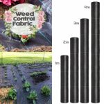 Garden Weed Barrier Landscape Fabric Heavy Duty, Woven Ground Cover Weed Barrier, Black Mulch for Landscaping Fabric, Weed Control Fabric Mat for