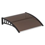 Simply-Me 40" x 40" Door Window Awning Polycarbonate Cover Front Door Outdoor Patio Awning Canopy UV Rain Snow Protection Hollow