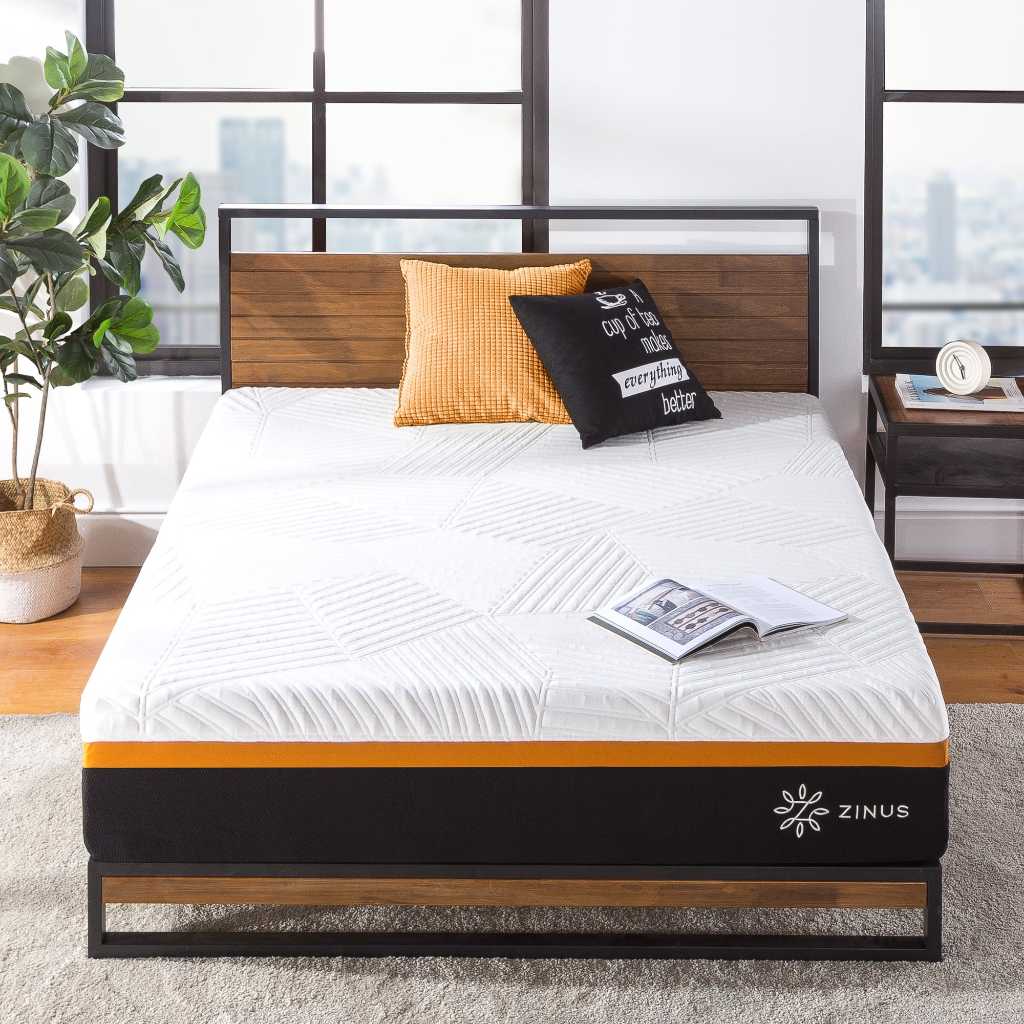 f6b67715efad4c6142bbdee9a93f1c5b8c2d9f96b3339f1176068a39831bfc14.jpg Cooling Copper ADAPTIVE? 12 Copper Memory Foam Pocket Spring Hybrid Mattress. Queen - Image 1