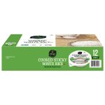 Bibigo, Cooked Sticky White Rice Bowls, Medium Grain, 7.4 oz, 12 - Count