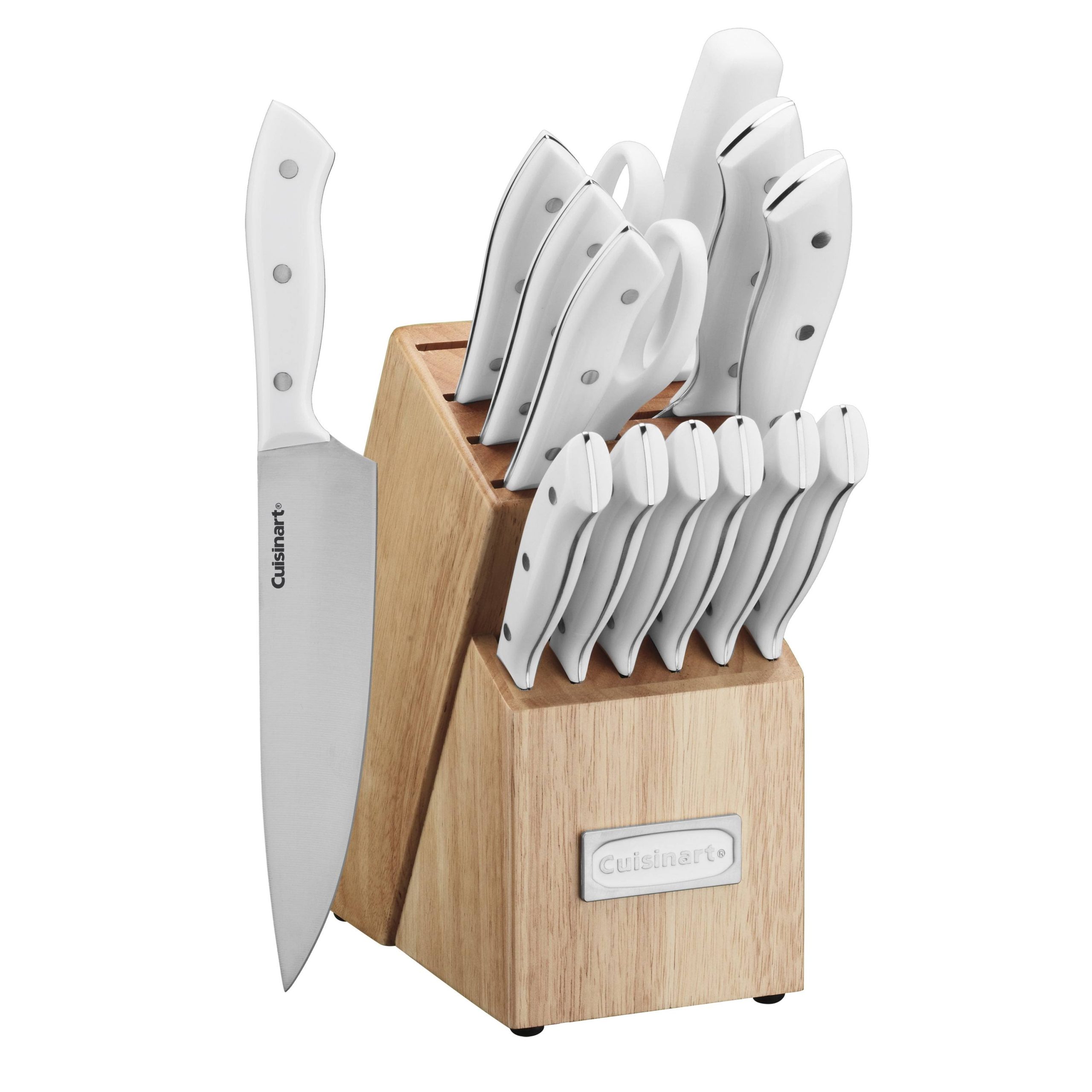 f6deedb40b3ff9c05289483dd2fe8f1c8ae6798d6831e18710be07c7c5b52999.jpg Cuisinart C77WTR-15PW Triple Rivet 15 Piece Cutlery Set with Block - Image 1