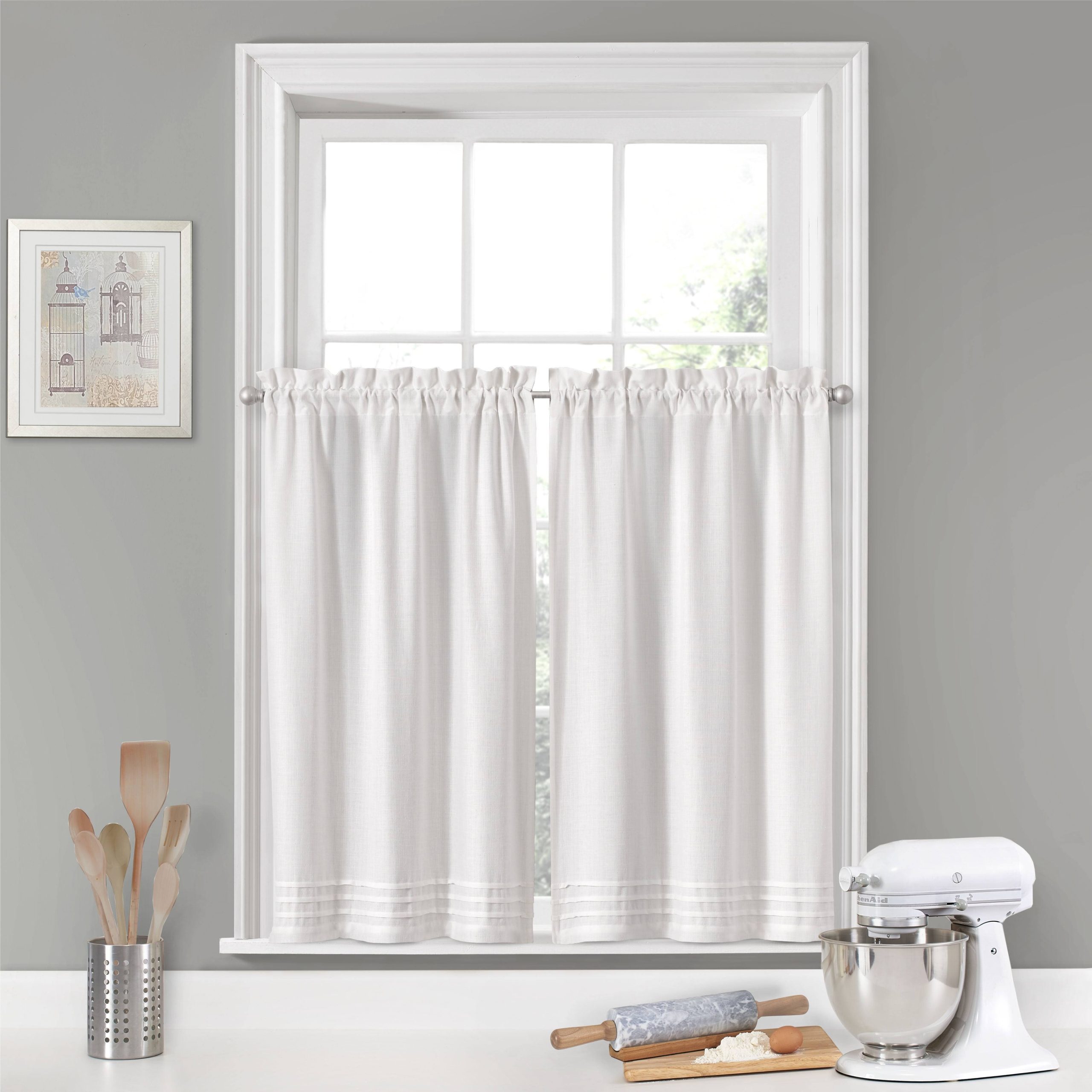 f706059dd7954151cc40371bbfcc1b558ff0f2cd65f1e9e0d7470424b7eb0658.jpg Vue White Window Solutions Kingsbury Pleated Tier Pair - Image 1