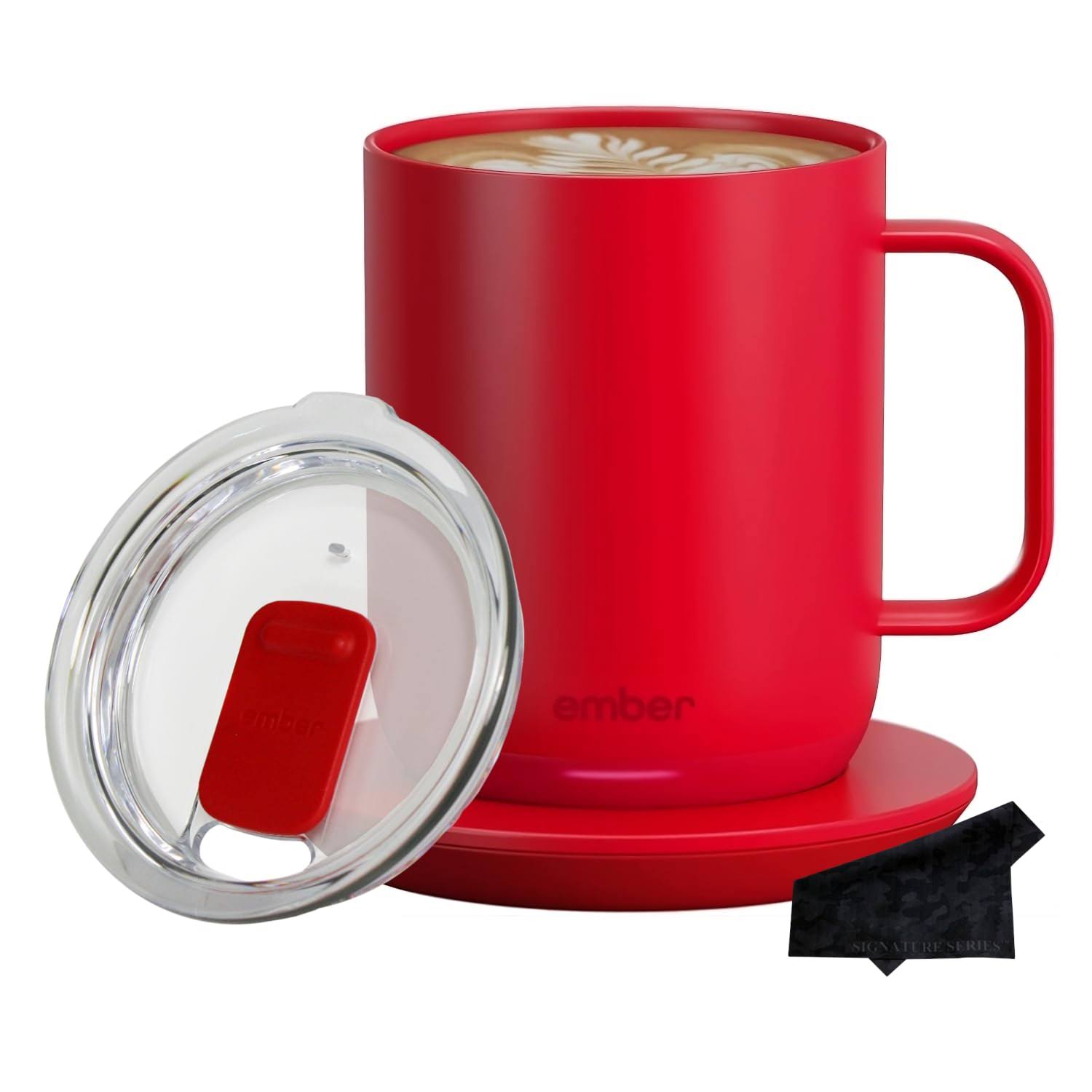 f70efeddecc91eb934e33f7ff3b44d57444f82755127b48b7e5426b626490e10.jpg Ember Temperature Control Smart Mug 2, 14 oz, Grey, 80 Min Battery Life | App Controlled Heated Coffee Mug | Improved Design with Clear Splash-proof - Image 1