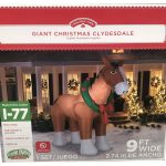 Gemmy Industries 9' Holiday Time Clydesdale Inflatable