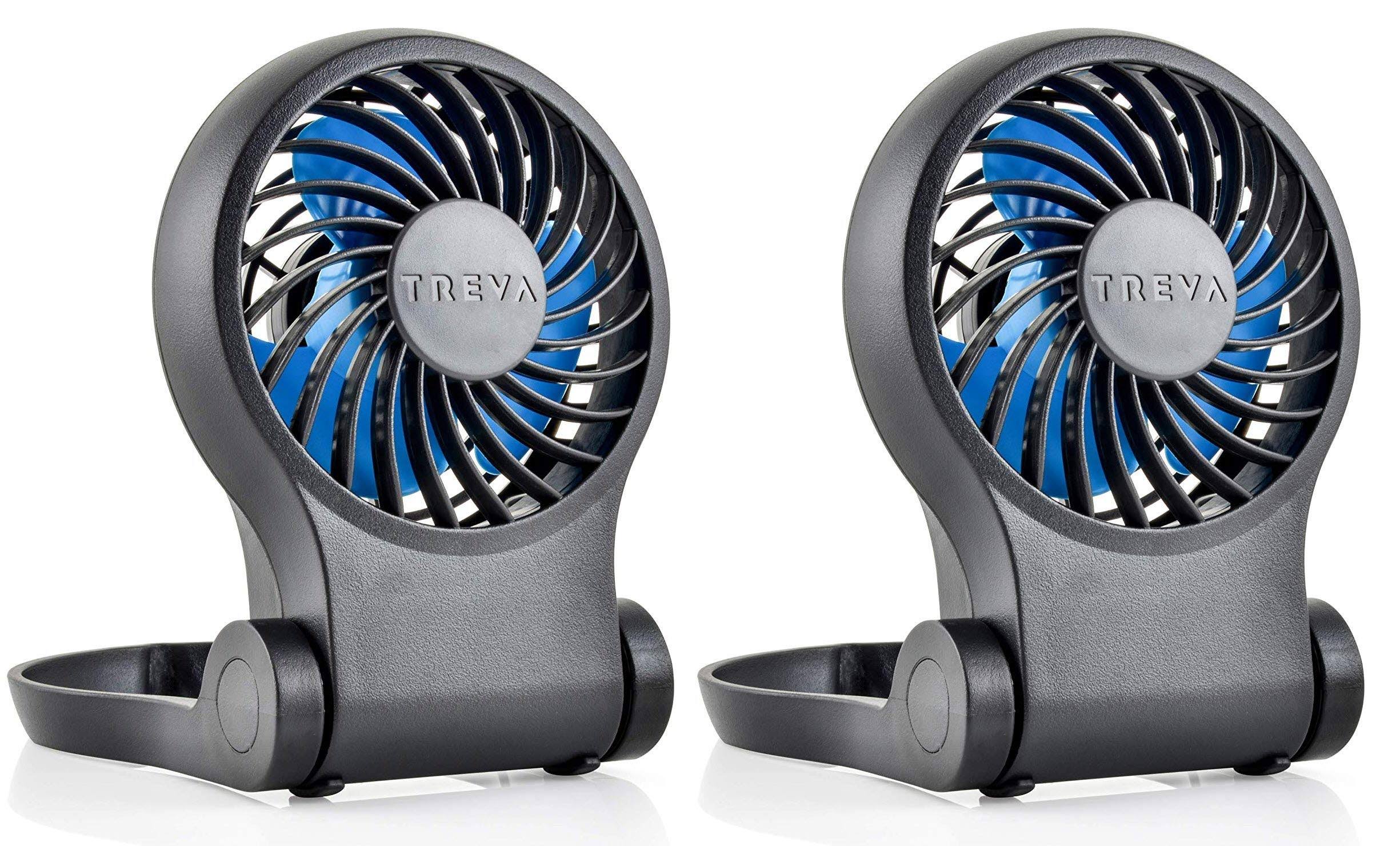 f757f2bcace3b17fd75318dd131cc688c93e3a15bca2ba410e27b28464750234.jpg Treva 3.5" USB Desk Fan, Set of 2 - Black - Image 1