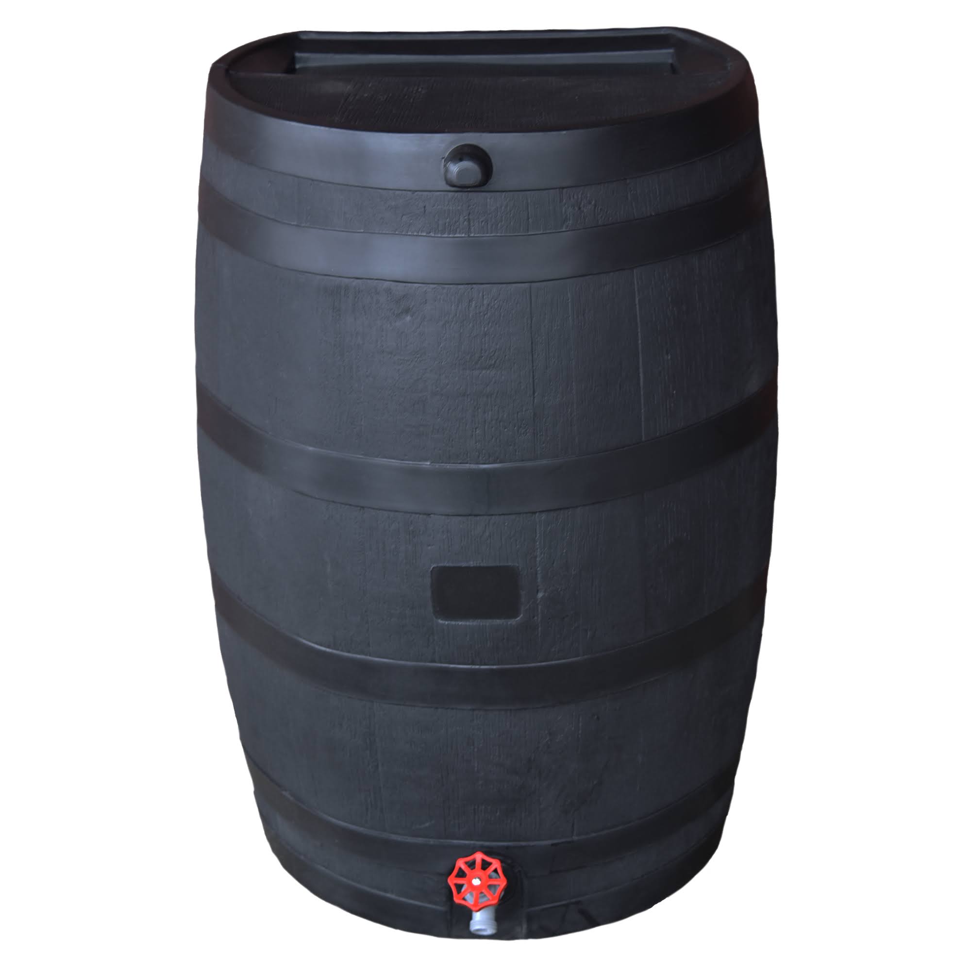 f7671b85b0c79fa5026ec2a5308c74ae65ad8438ffaf50779d00ecde4e7a567a.jpg RTS Home Accents 50 gal. Eco Rain Barrel with Plastic Spigot, Black - Image 1