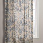 Maison d' Hermine The Miller 100% Cotton Toile Blue Curtain 50 inch by 84 inch