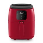 Dash Tasti-Crisp Digital Air Fryer with AirCrisp Technology, Custom Presets, Temperature Control, and Auto Shut Off Feature, 2.6 Quart - Red