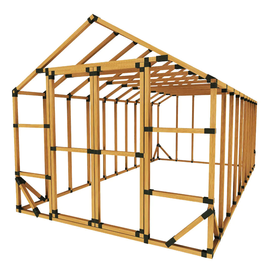 f79f40bc2b0aca9bb556c61feb4c7ad0a03deb6ff38936b9e96396d41e20e967.jpg 10 ft. x 20 ft. DIY Greenhouse Bracket Kit - Image 1